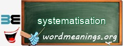 WordMeaning blackboard for systematisation